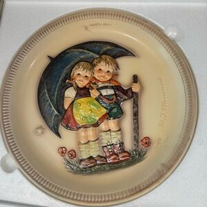 M J Hummel anniversary plate in Bas Relief